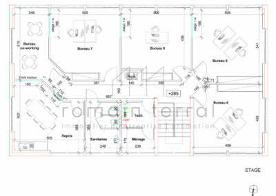 Plan bureaux rénovés